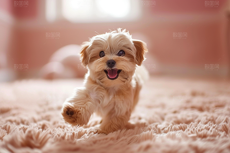 可爱小狗聪明犬类摄影图