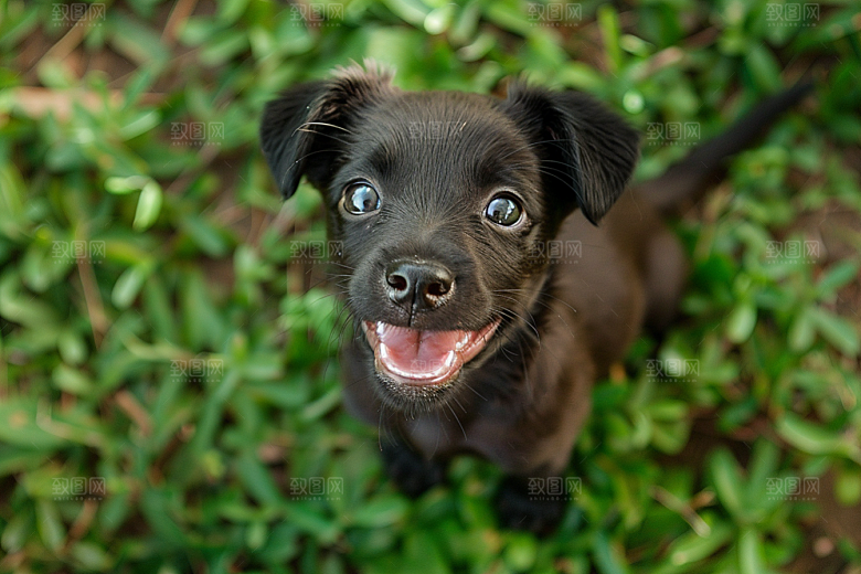 可爱小狗活泼犬类摄影图
