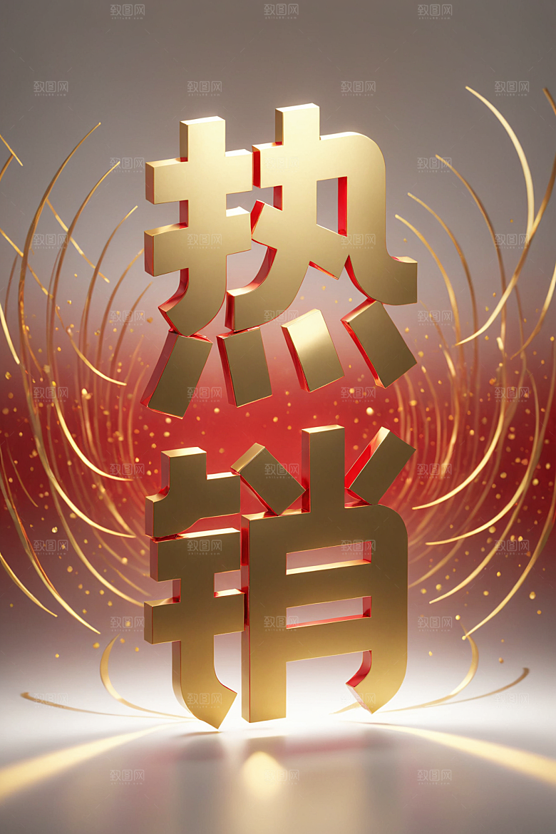 销冠促销喜报3D立体艺术字