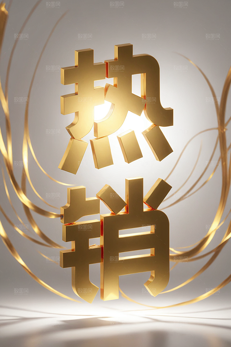 销冠促销喜报3D高清艺术字