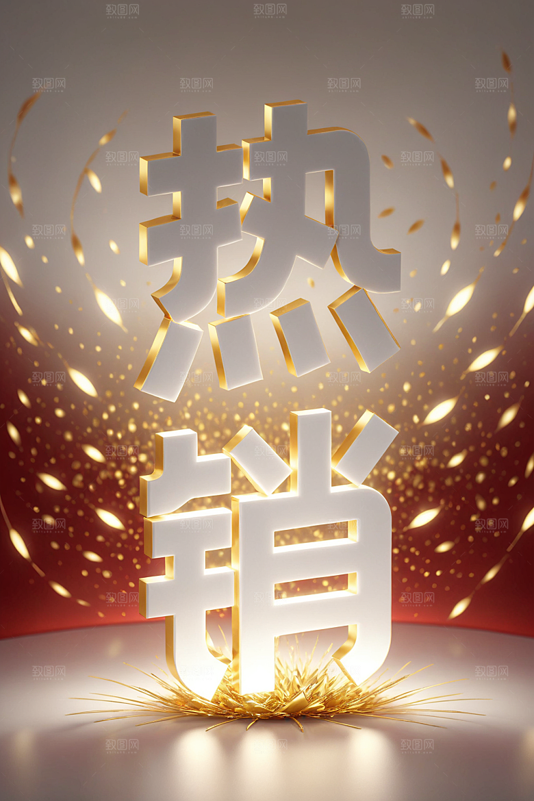 销冠促销喜报喜庆高清艺术字