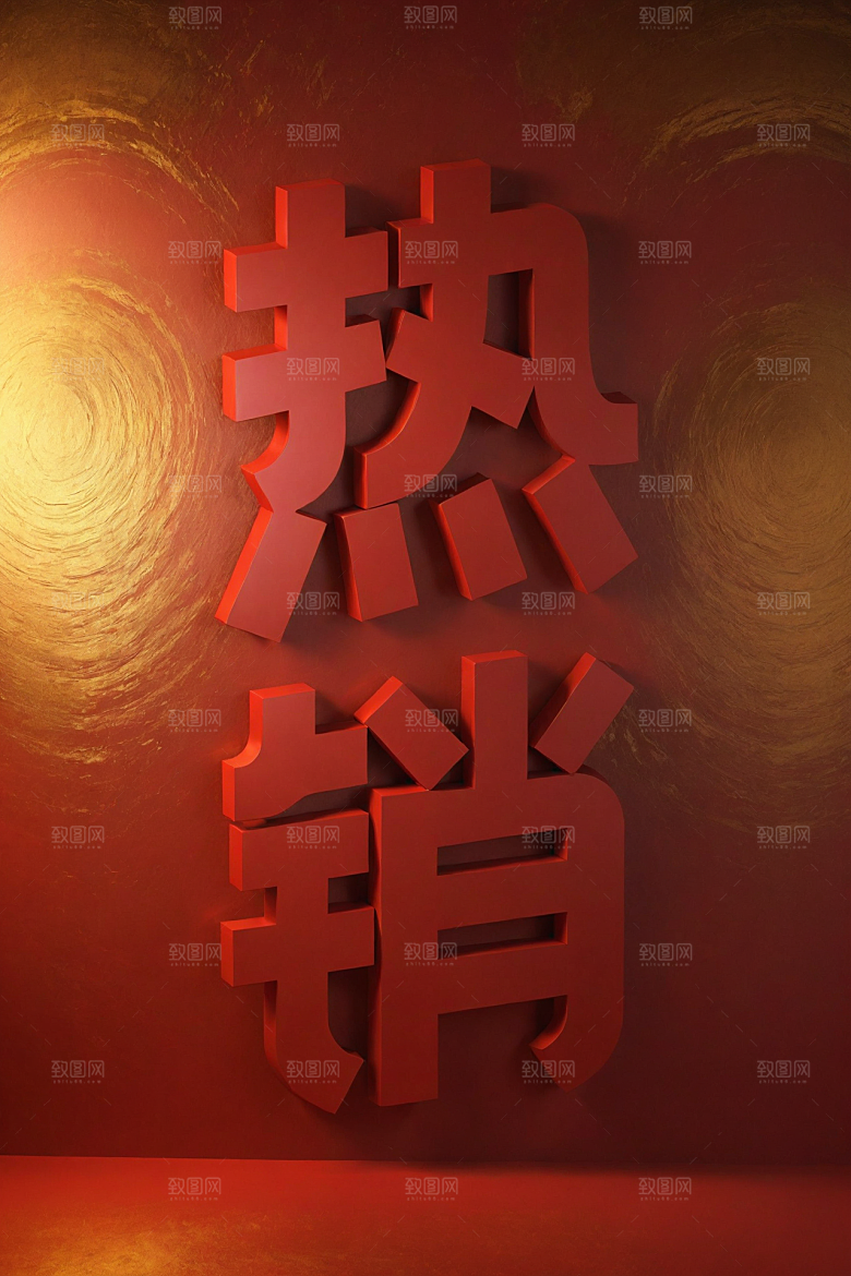 销冠促销喜报立体高清艺术字