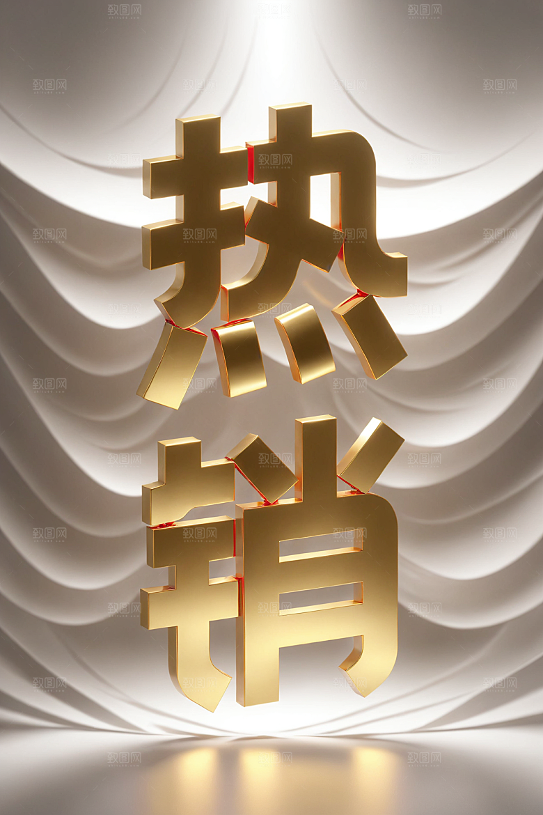 销冠促销喜报3D立体艺术字