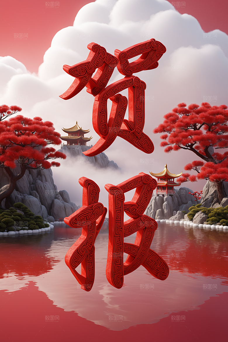 销冠促销喜报祝贺3D艺术字