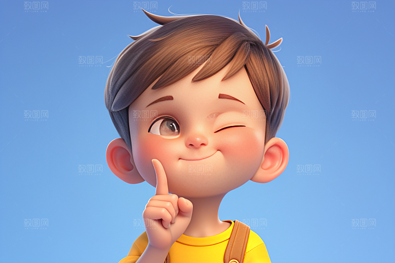 小孩肖像六一儿童节模型