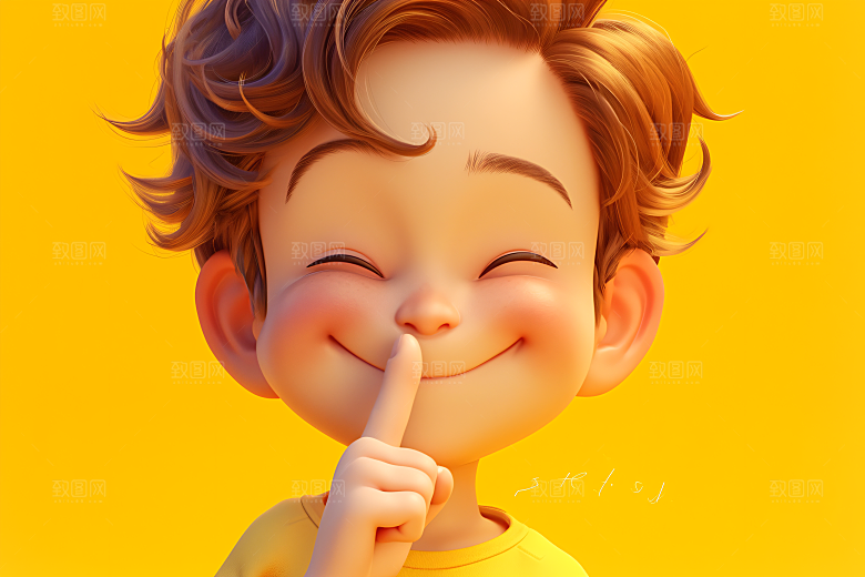 小孩肖像人物模型