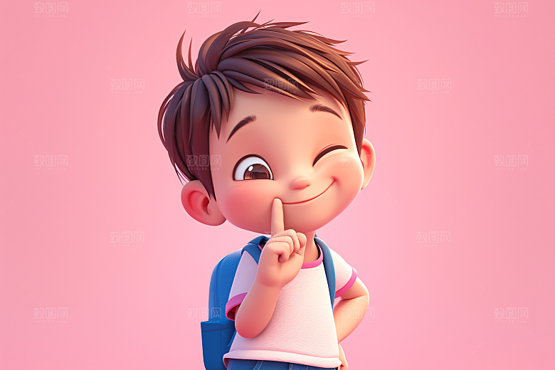 小孩天真高清模型