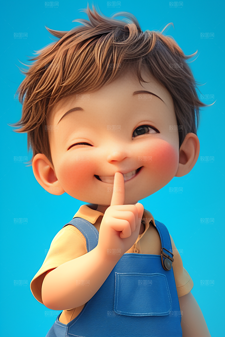 小孩六一儿童节人物模型