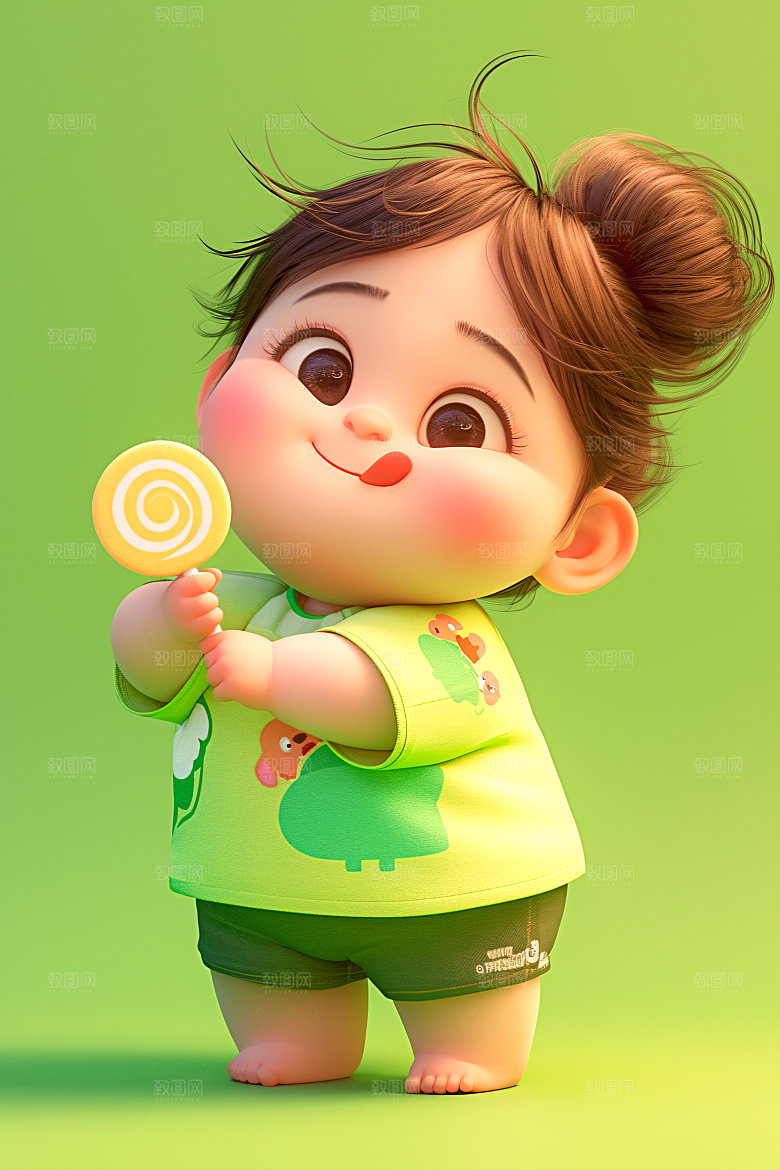 小孩六一儿童节人物模型