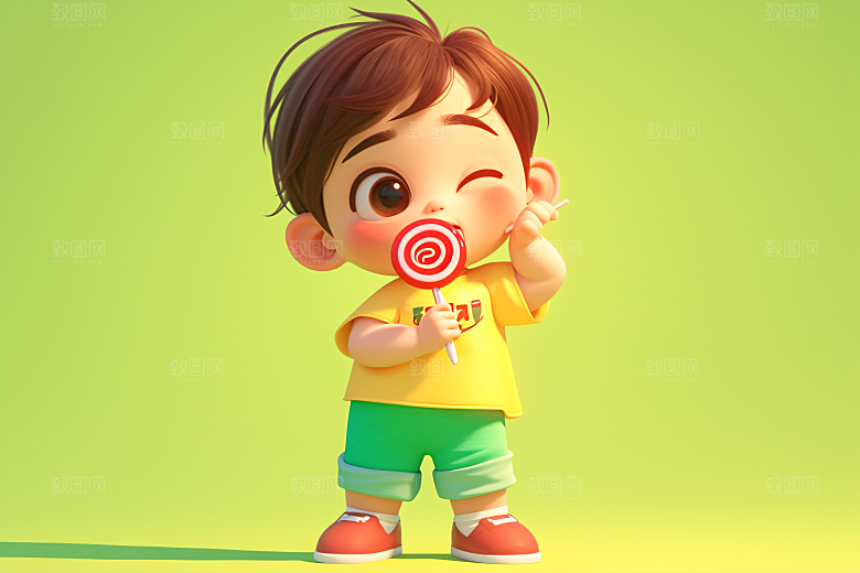 小孩C4D立体模型