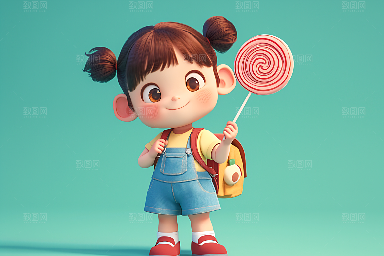 小孩可爱童趣模型