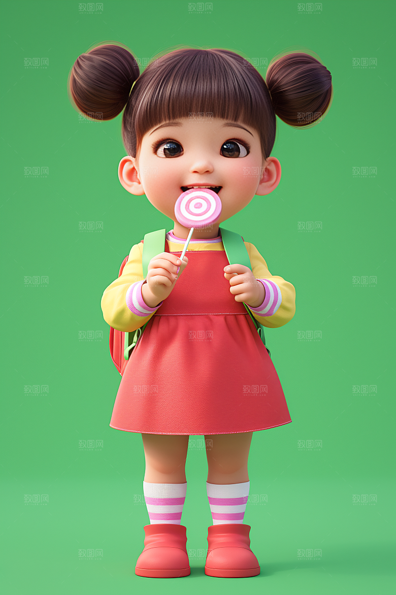 小孩童趣肖像模型