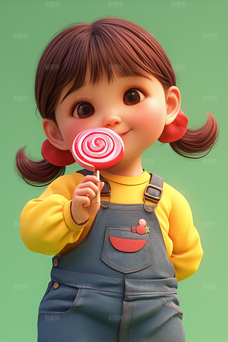 小孩六一儿童节烂漫模型