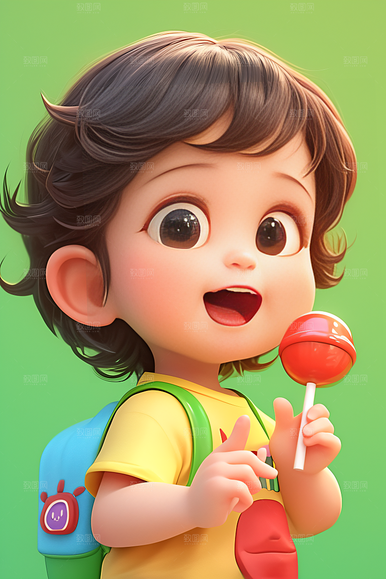 小孩童趣肖像模型