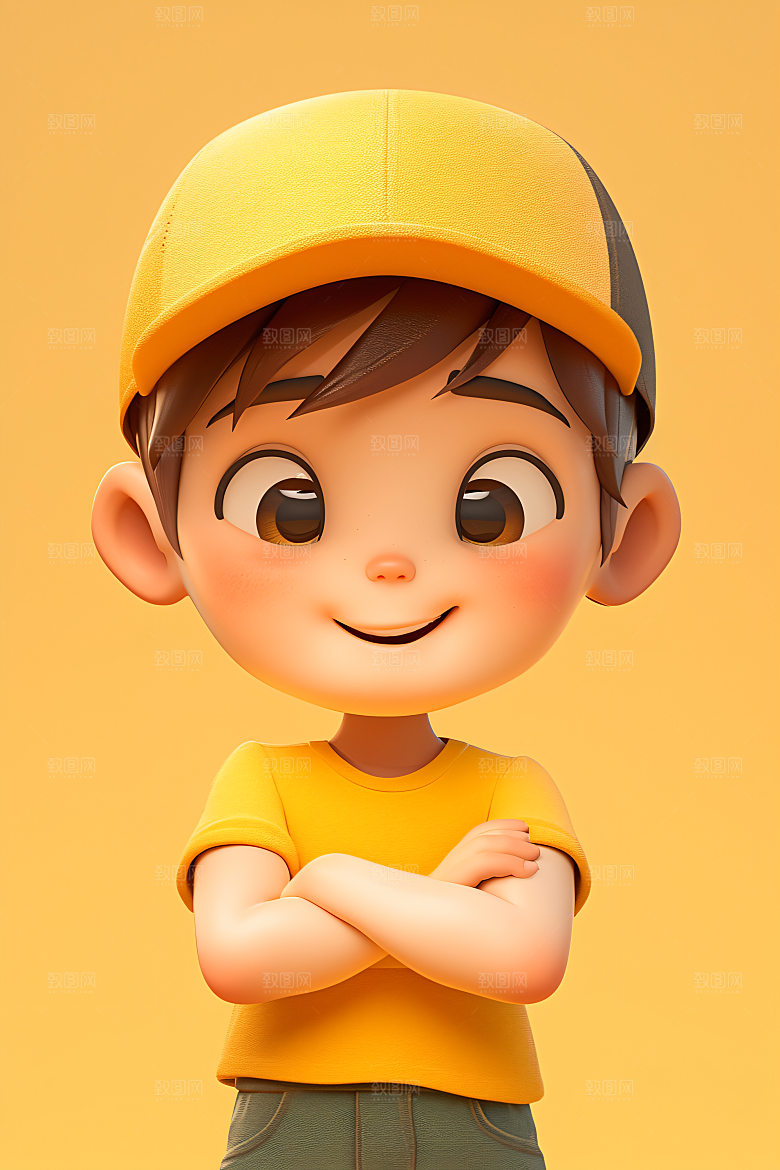 小孩天真烂漫模型