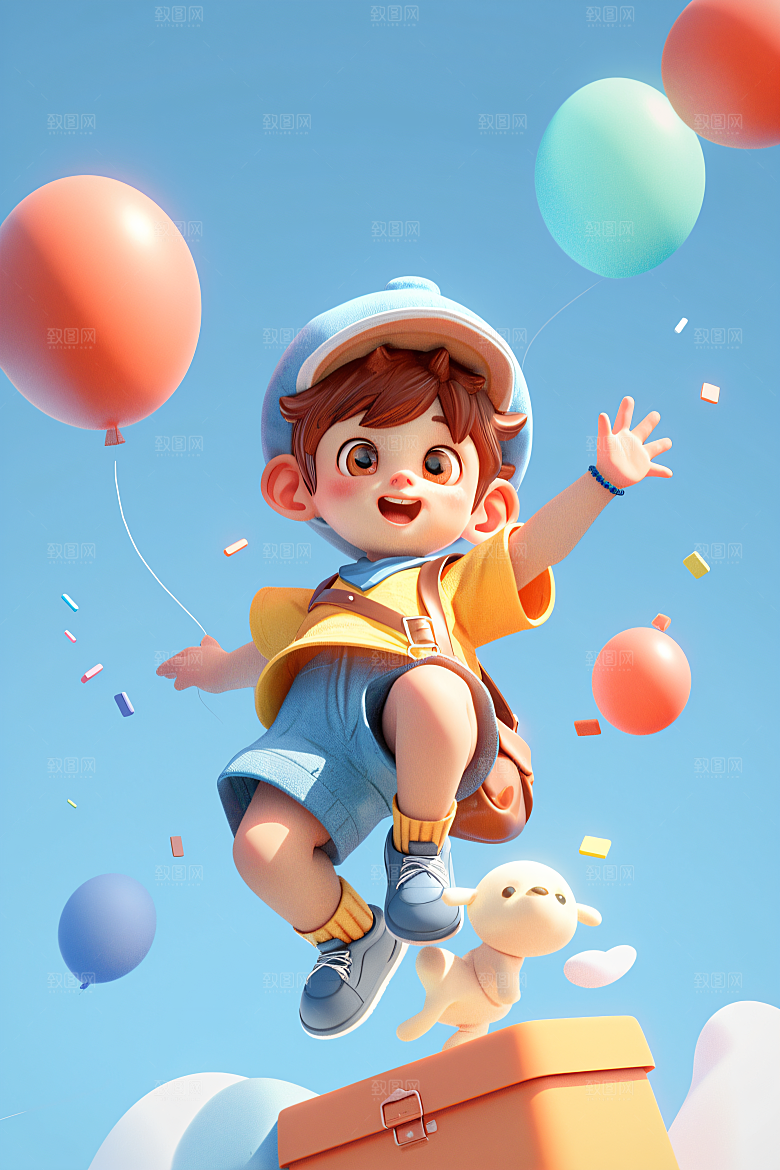 小孩童年人物模型