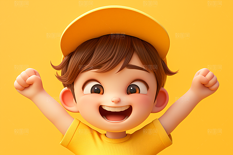 小孩可爱烂漫模型