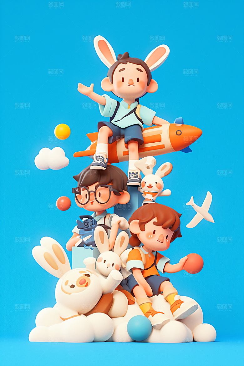 小孩童趣儿童模型