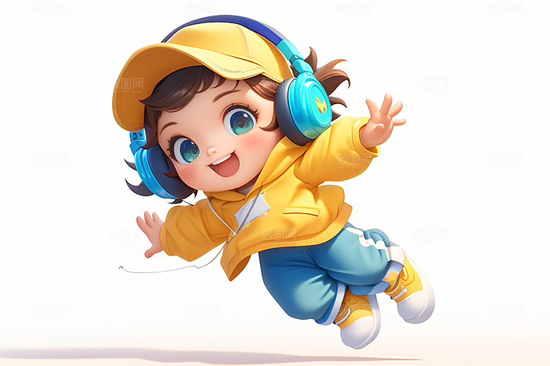 小孩童趣人物模型
