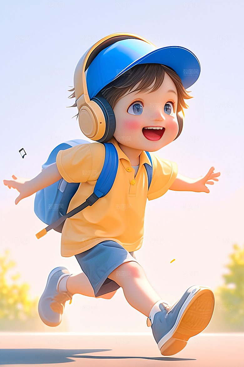 小孩3D烂漫模型