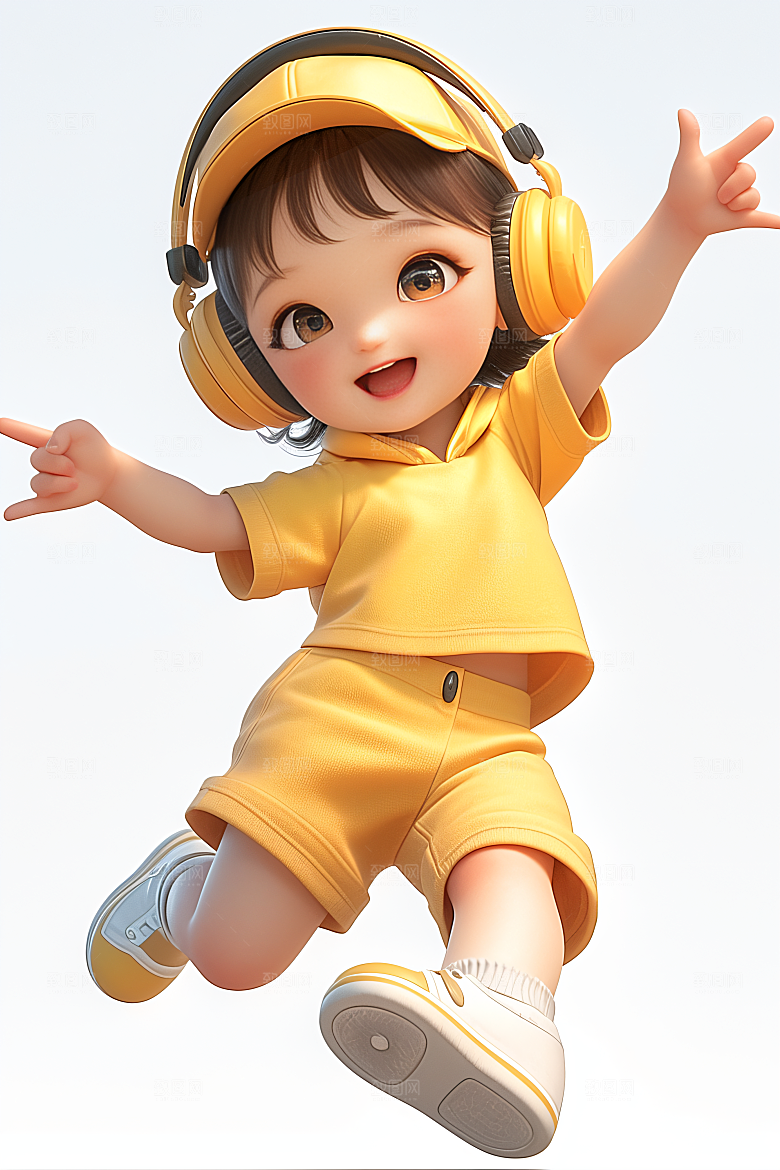 小孩童趣立体模型