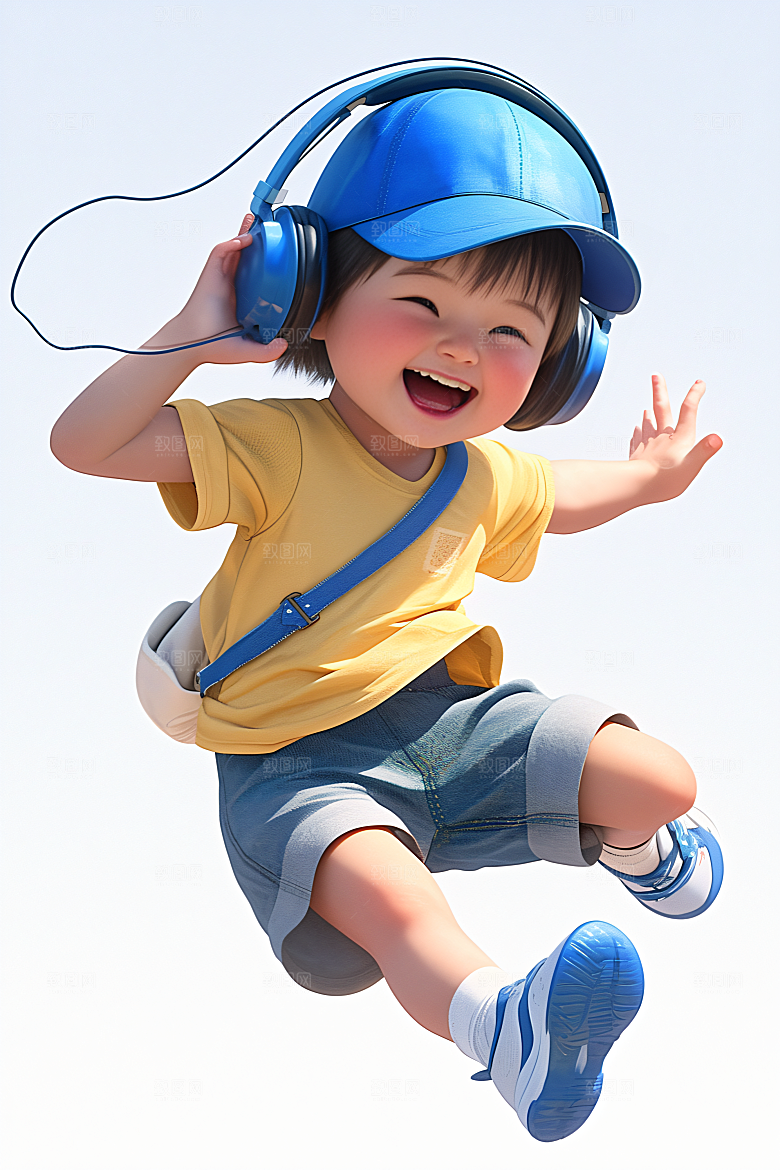 小孩天真烂漫模型