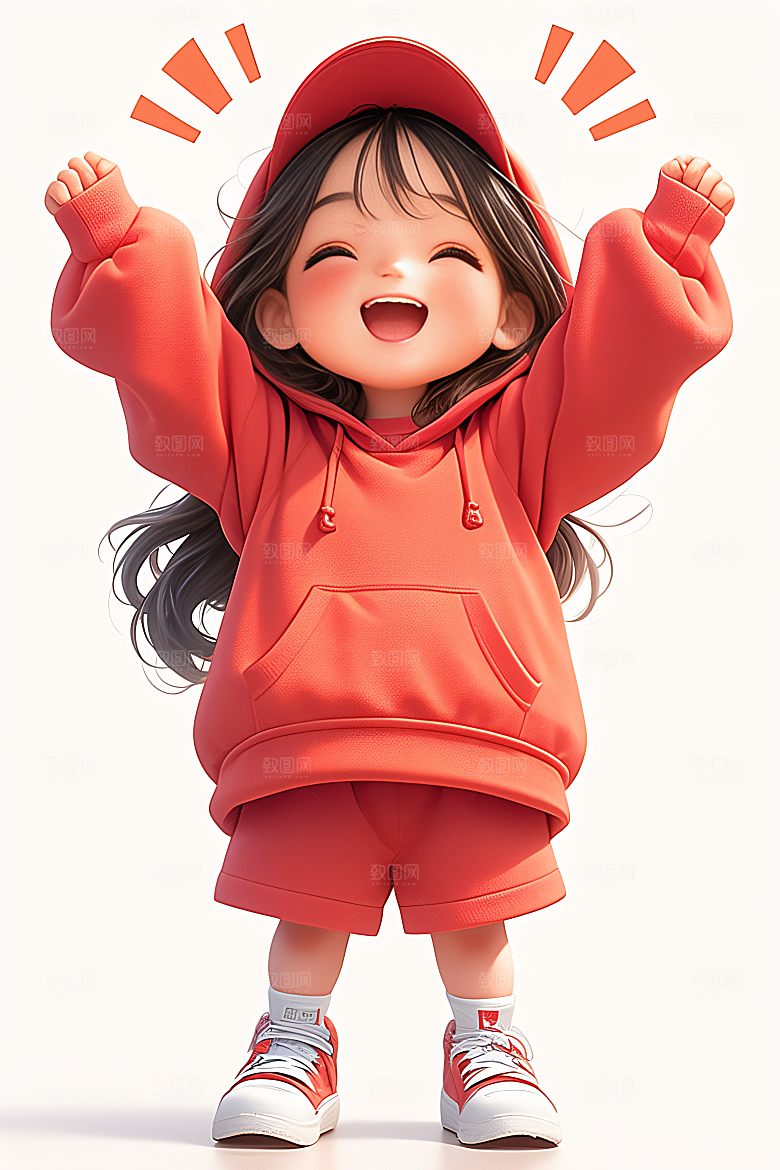 小孩童年肖像模型