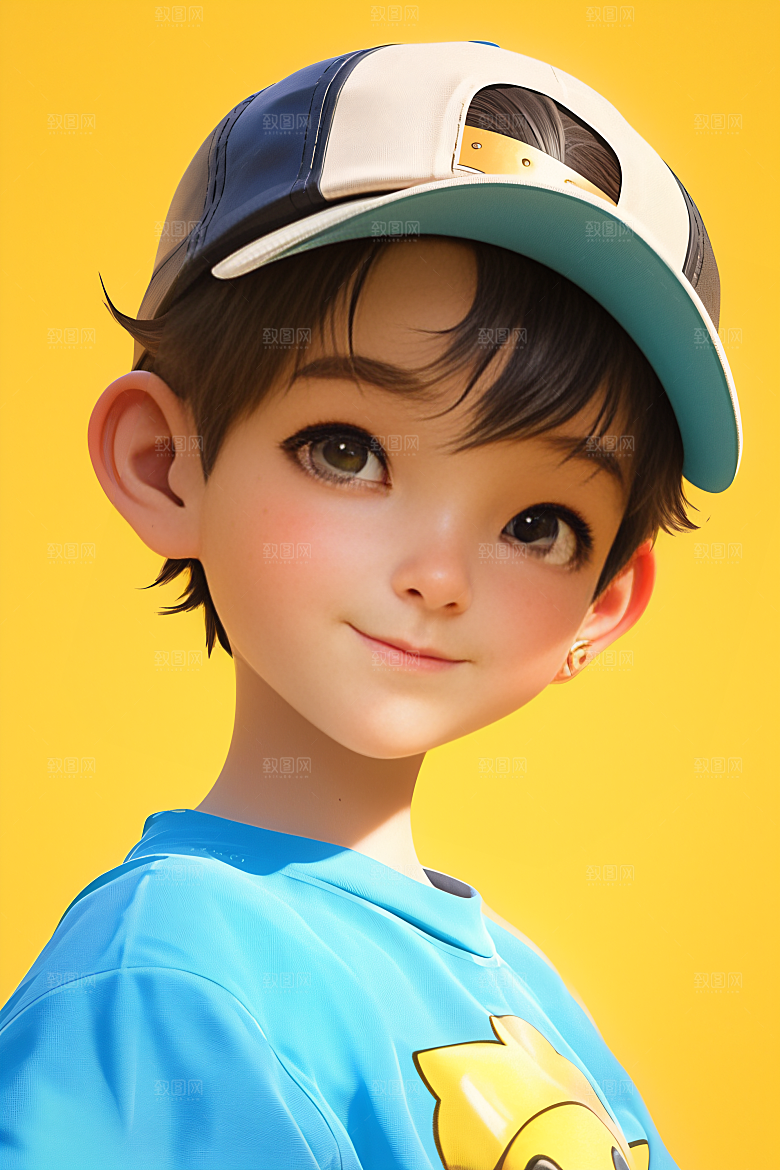 小孩童趣烂漫模型