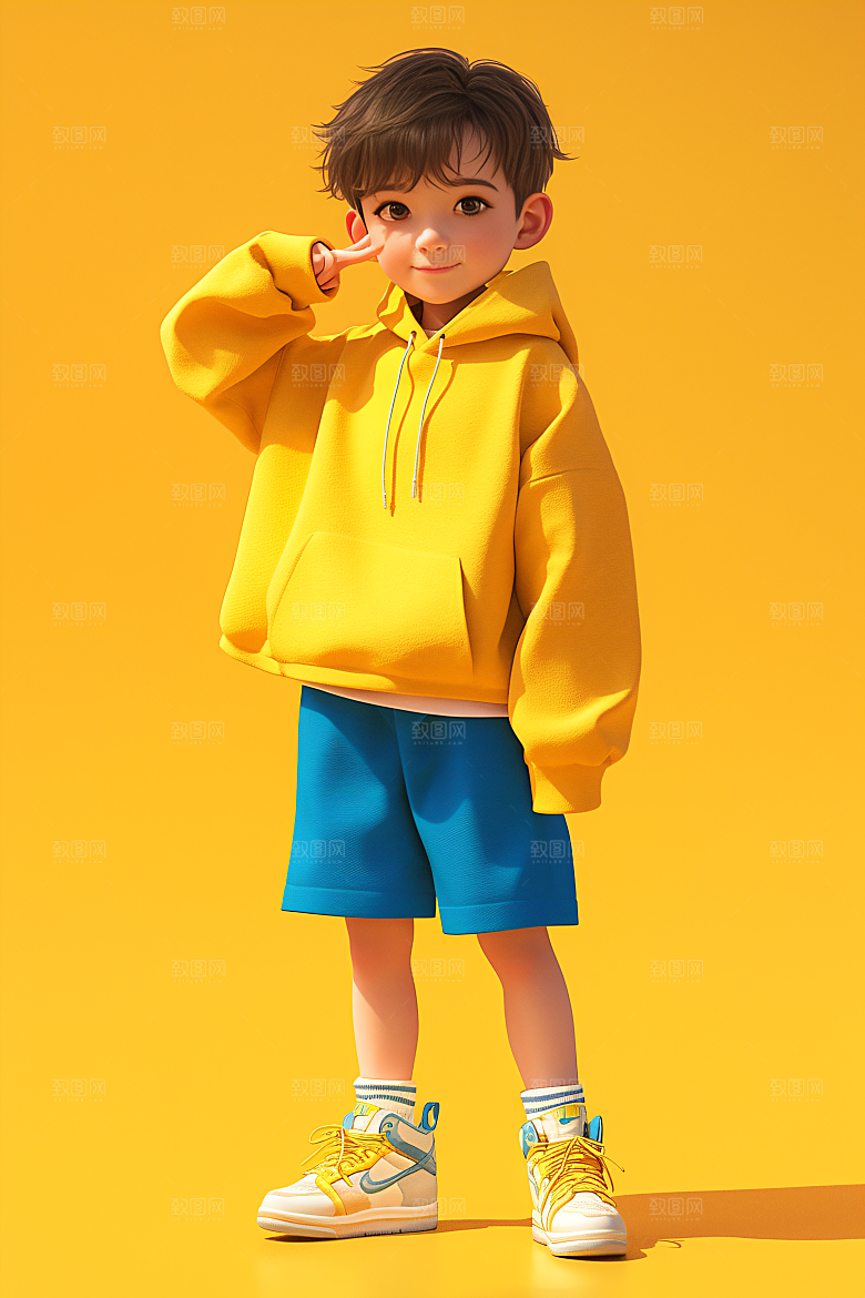 小孩烂漫儿童模型
