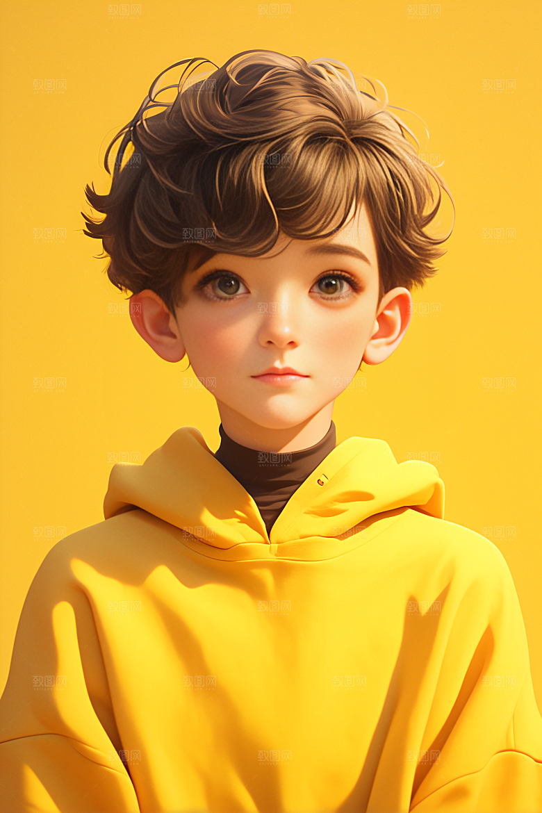 小孩高清立体模型