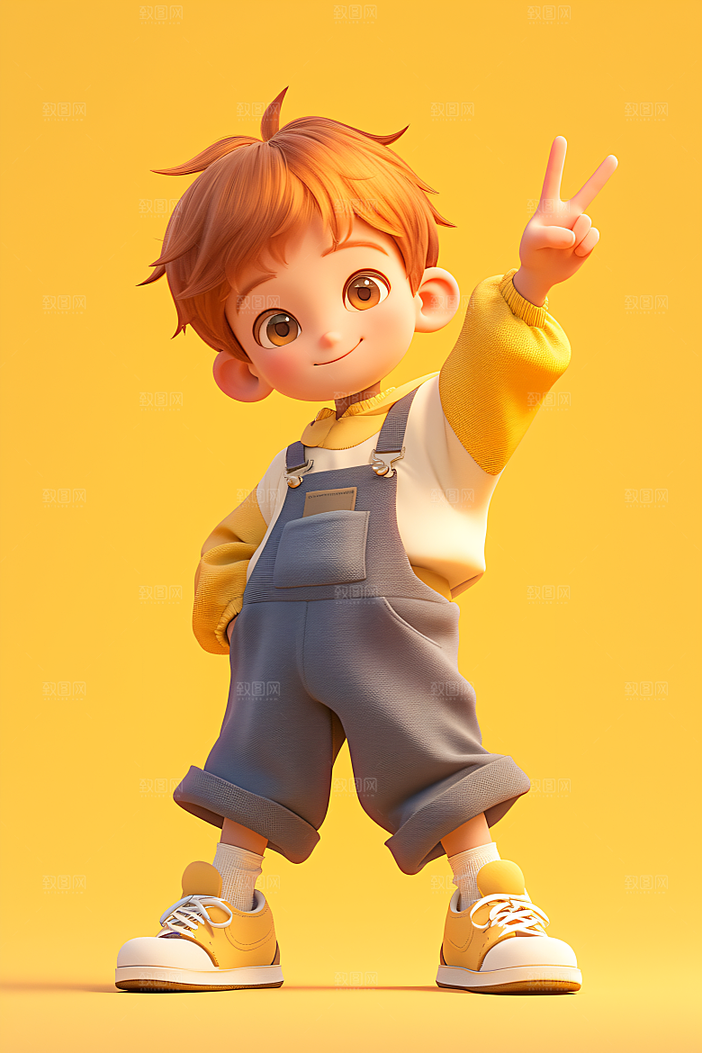 小孩童趣可爱模型