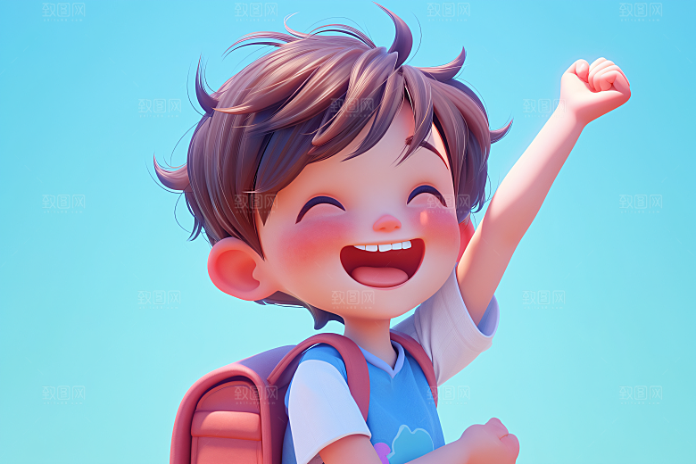 小孩童年高清模型