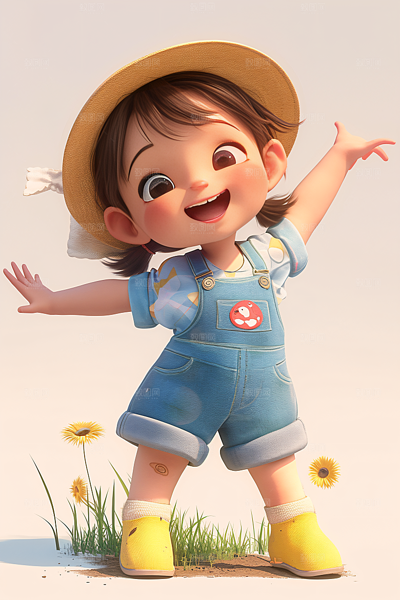 小孩3D人物模型