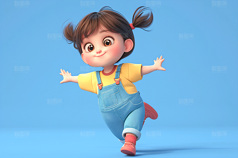 小孩六一儿童节肖像模型