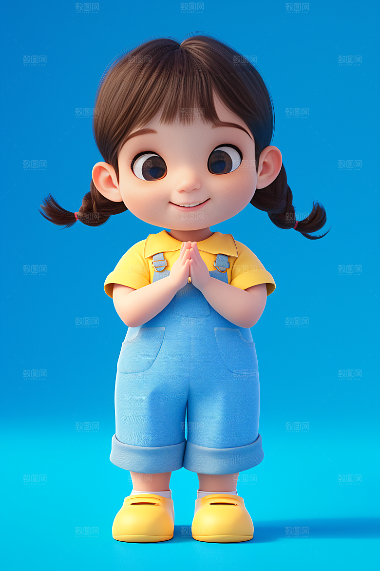 小孩天真C4D模型