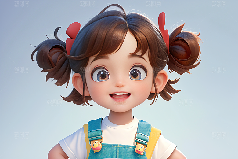 小孩立体可爱模型