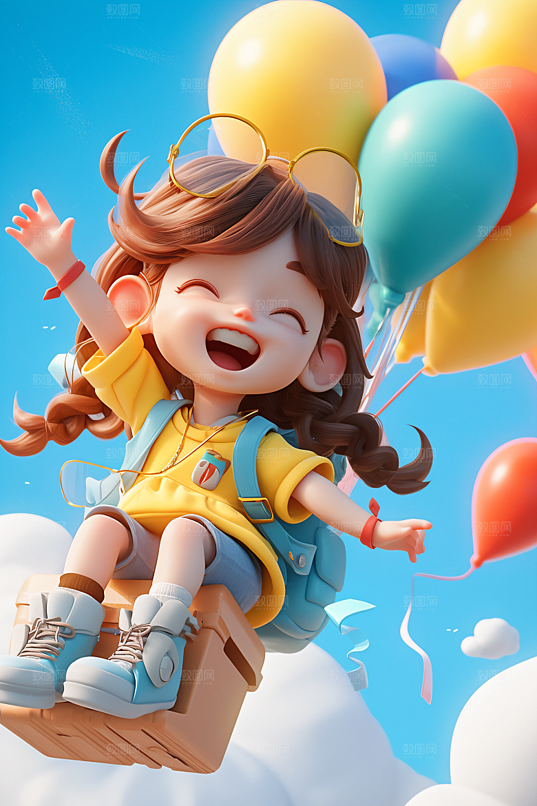 小孩人物可爱模型