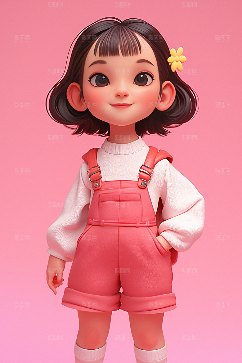 小孩肖像高清模型