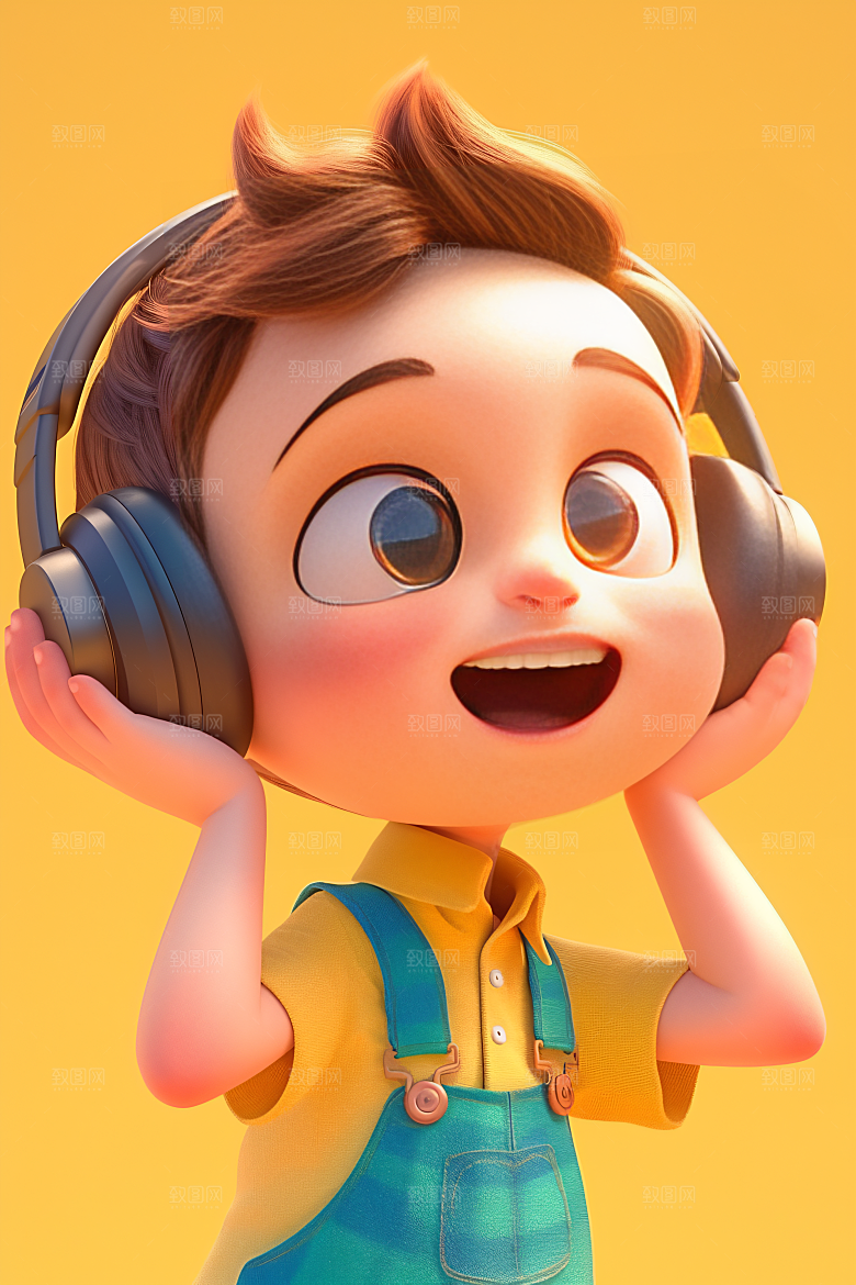小孩肖像人物模型
