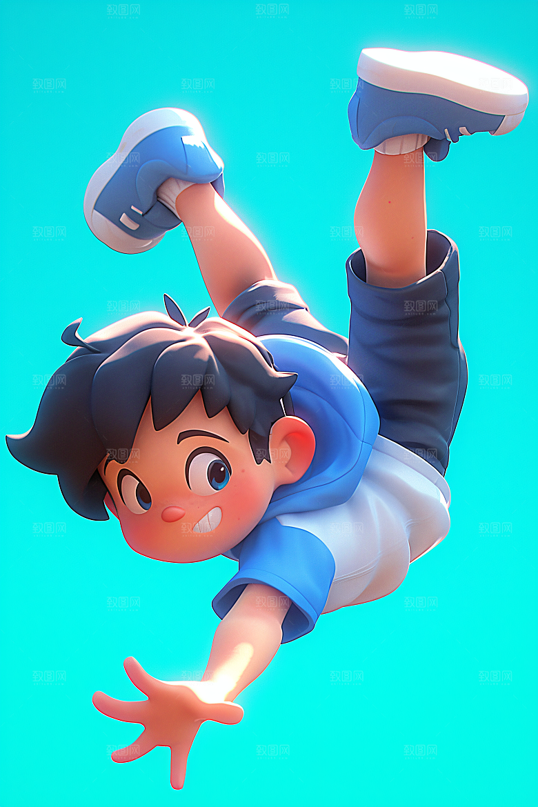 小孩立体C4D模型