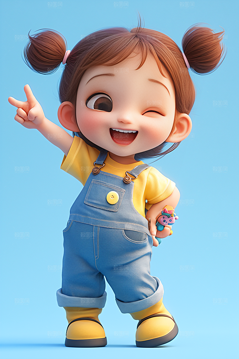 小孩天真儿童模型