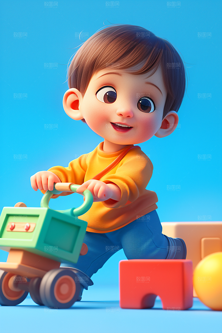 小孩童年C4D模型