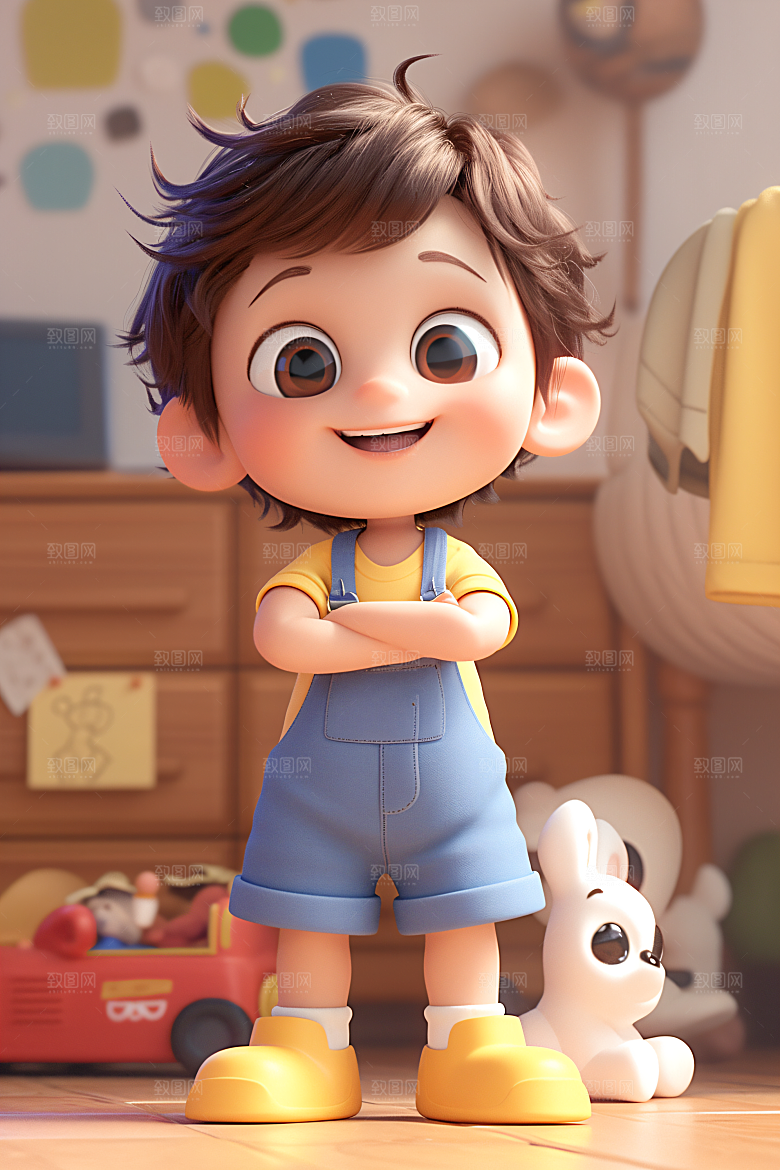 小孩天真儿童模型