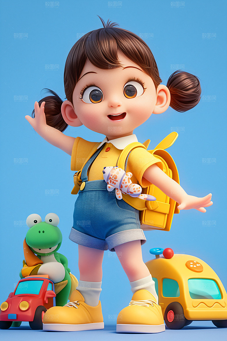 小孩童趣高清模型