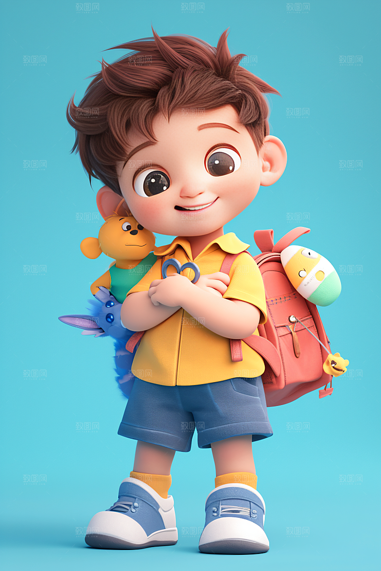 小孩儿童3D模型