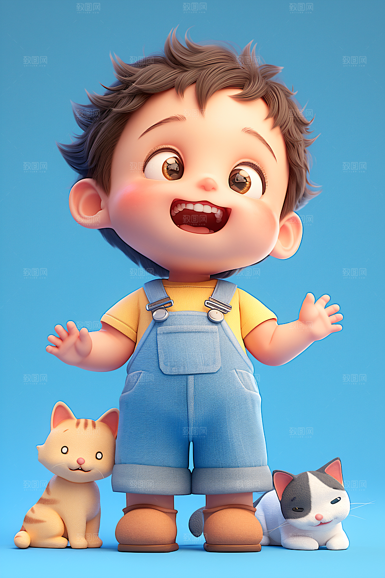 小孩烂漫高清模型