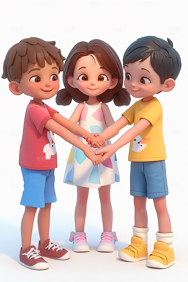 小孩立体六一儿童节模型