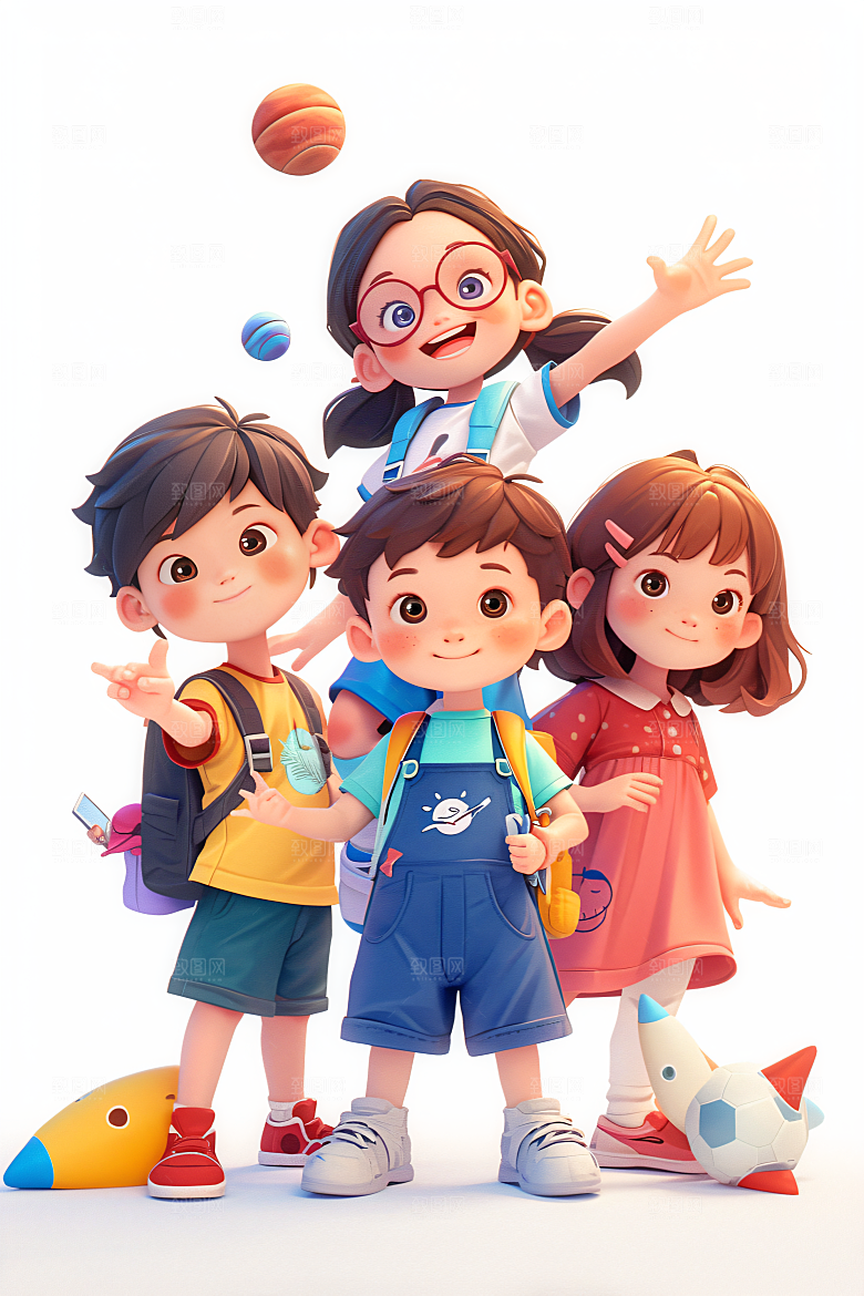 小孩肖像童年模型
