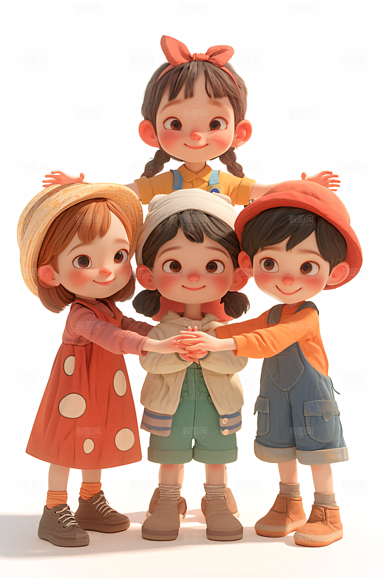 小孩可爱天真模型