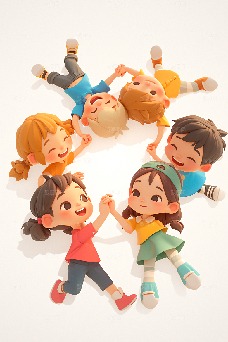 小孩可爱六一儿童节模型